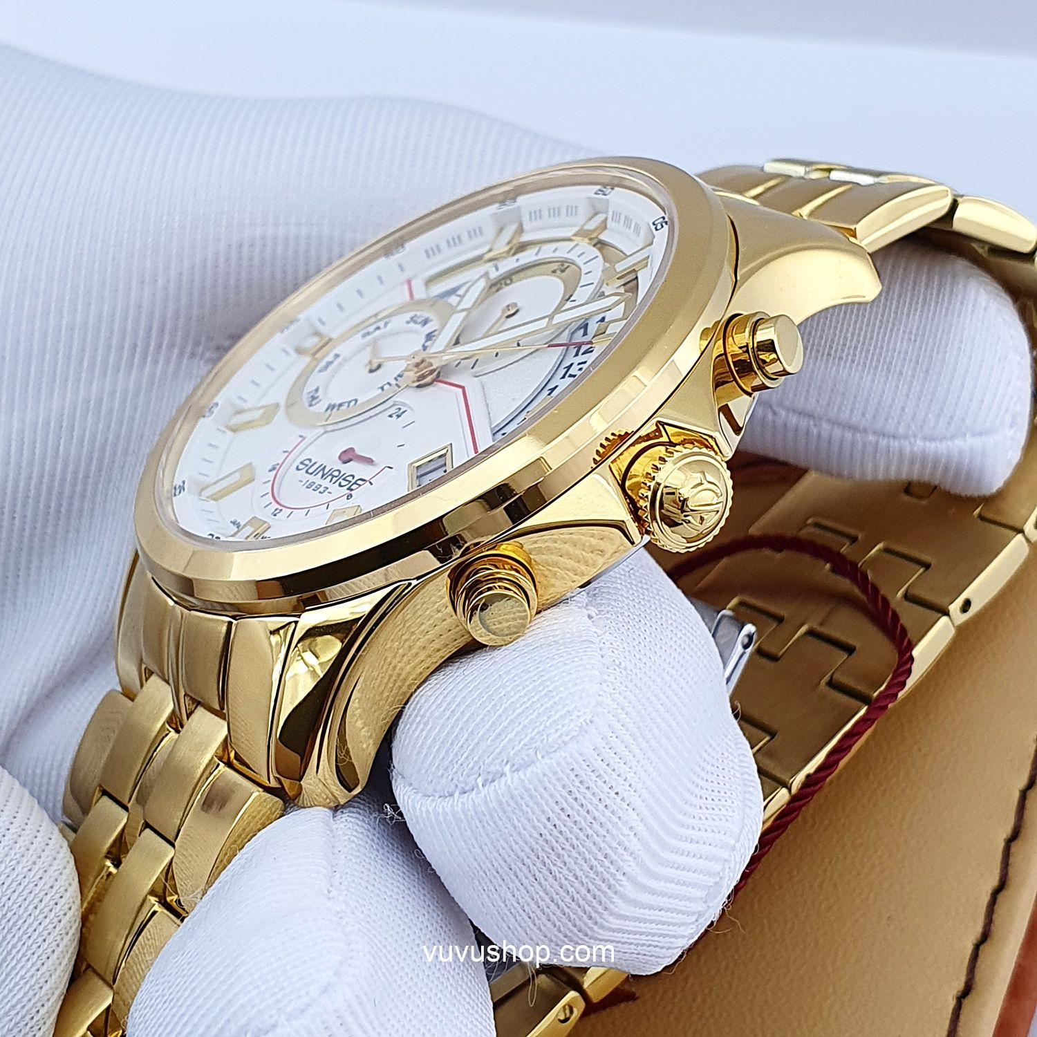 Đồng hồ nam SUNRISE 1246SA Dual time Chính hãng - Ảnh 5