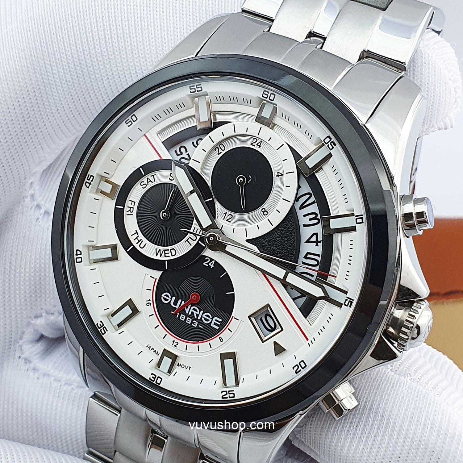 Đồng hồ nam SUNRISE 1246SA Dual time Chính hãng - Ảnh 6