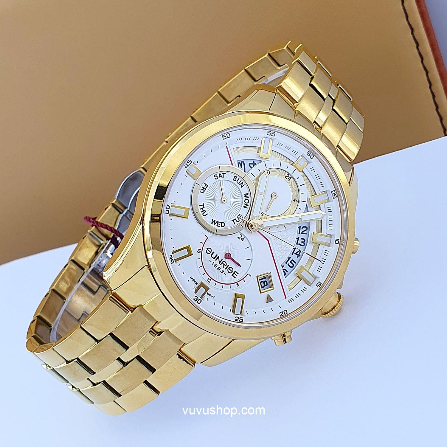 Đồng hồ nam SUNRISE 1246SA Dual time Chính hãng