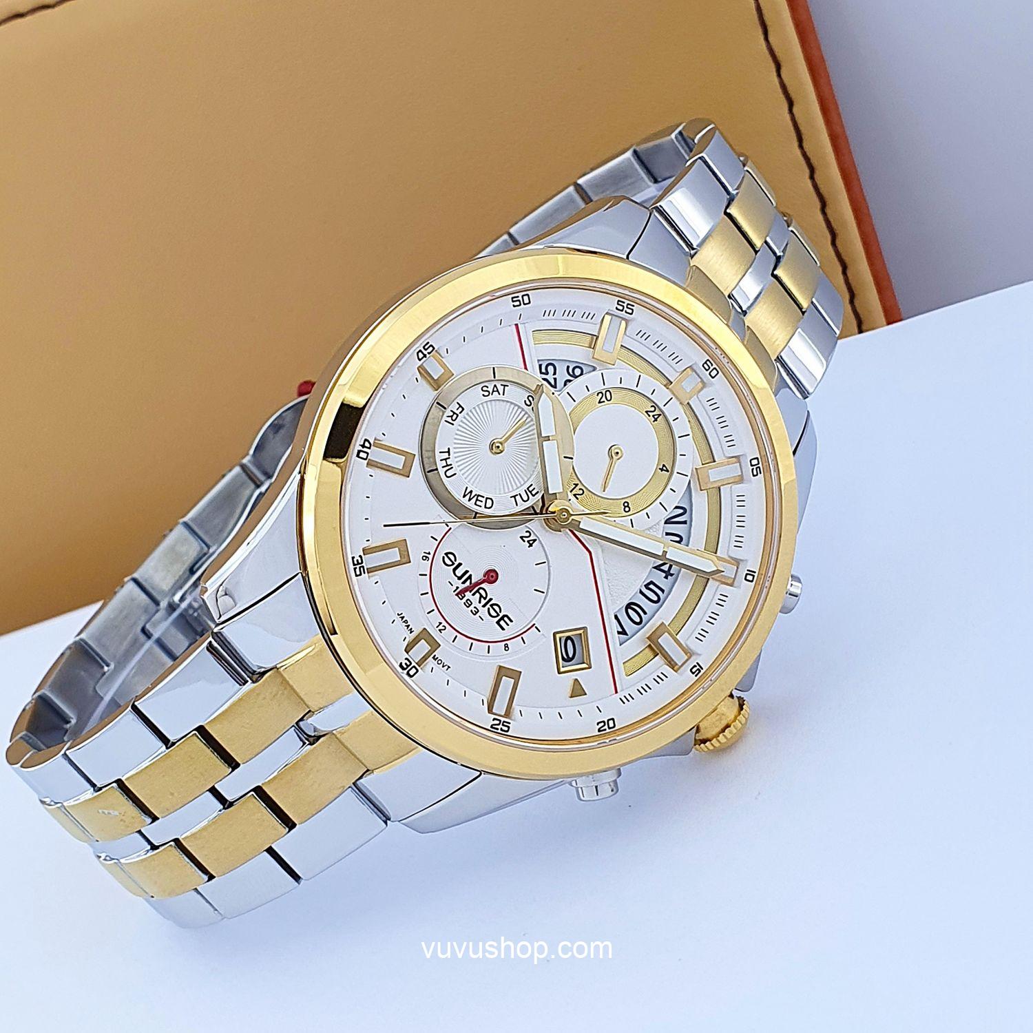 Đồng hồ nam SUNRISE 1246SA Dual time Chính hãng - Ảnh 2