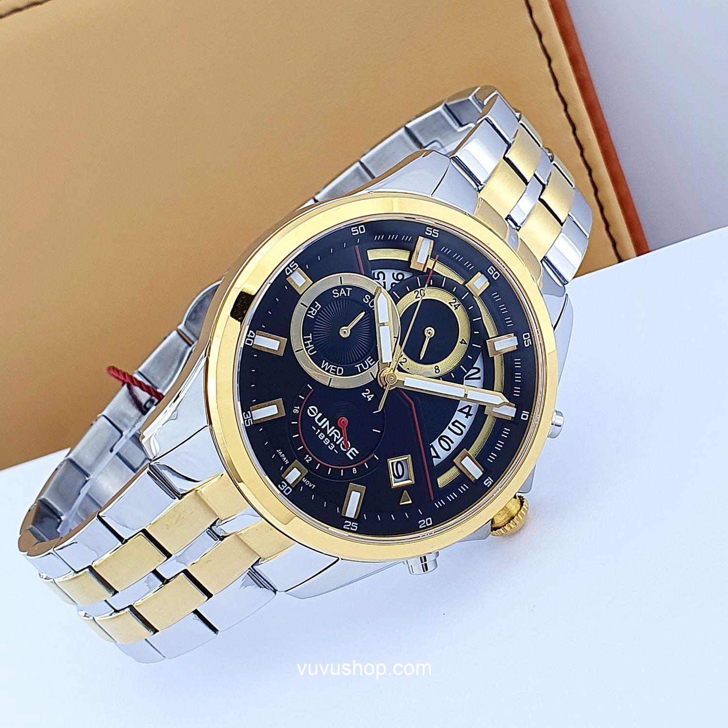 Đồng hồ nam SUNRISE 1246SA Dual time Chính hãng