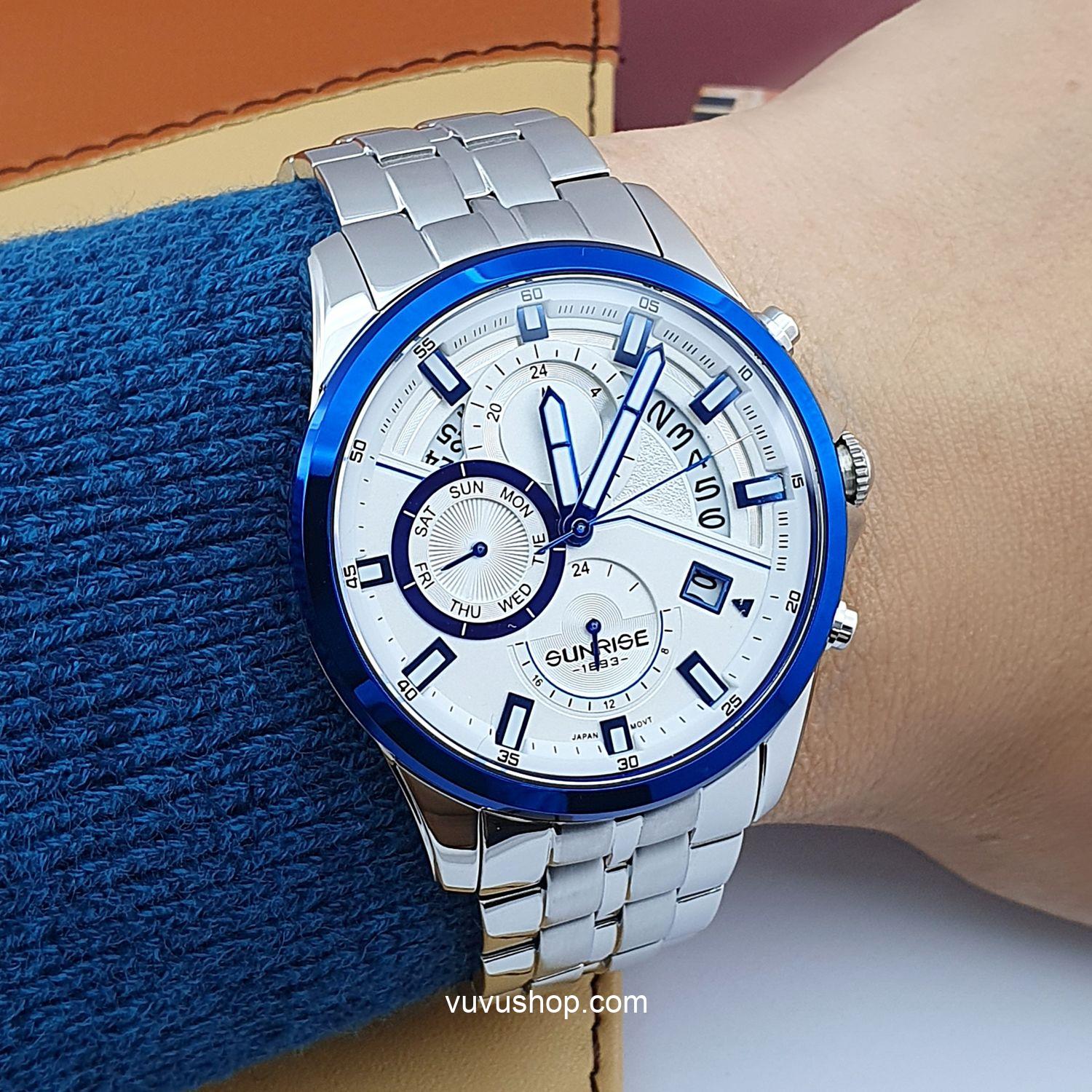 Đồng hồ nam SUNRISE 1246SA Dual time Chính hãng - Ảnh 15