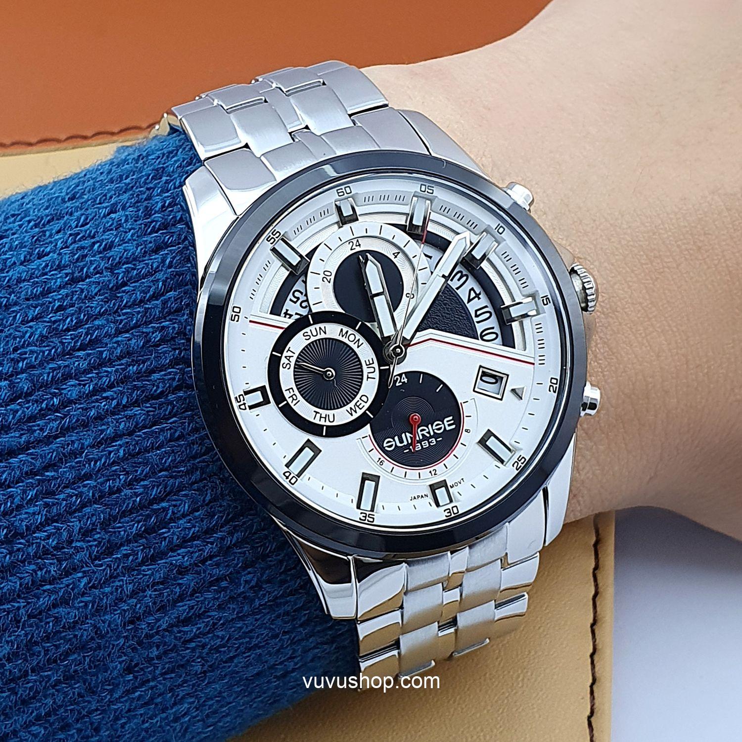 Đồng hồ nam SUNRISE 1246SA Dual time Chính hãng - Ảnh 16