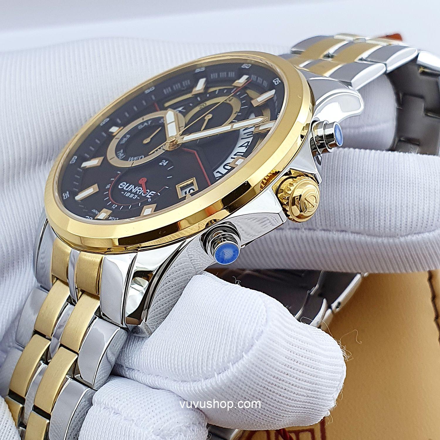 Đồng hồ nam SUNRISE 1246SA Dual time Chính hãng - Ảnh 5