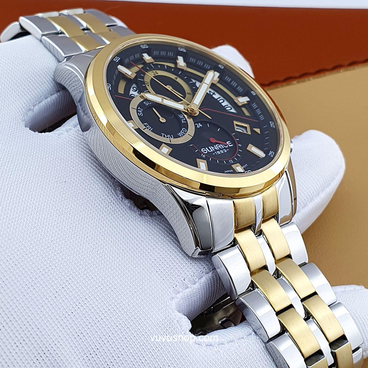 Đồng hồ nam SUNRISE 1246SA Dual time Chính hãng - Ảnh 6