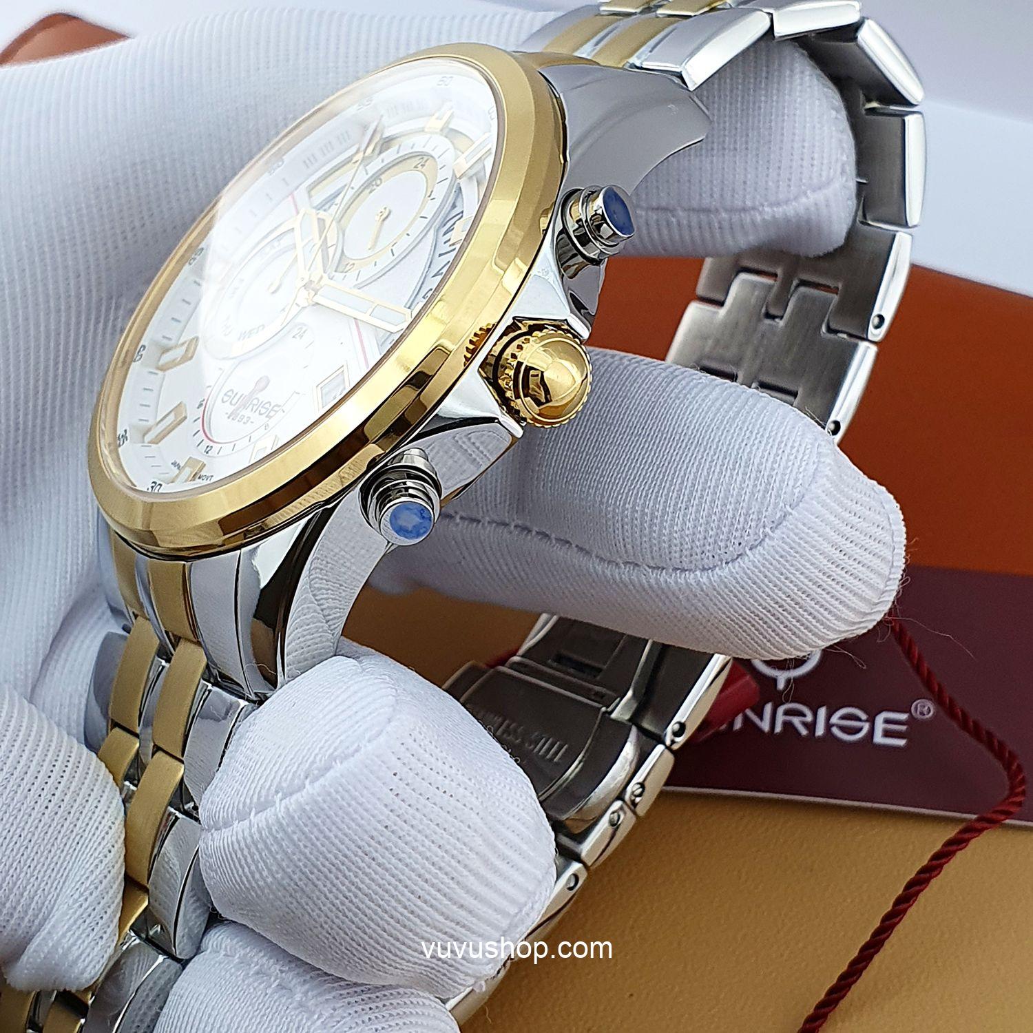Đồng hồ nam SUNRISE 1246SA Dual time Chính hãng - Ảnh 8
