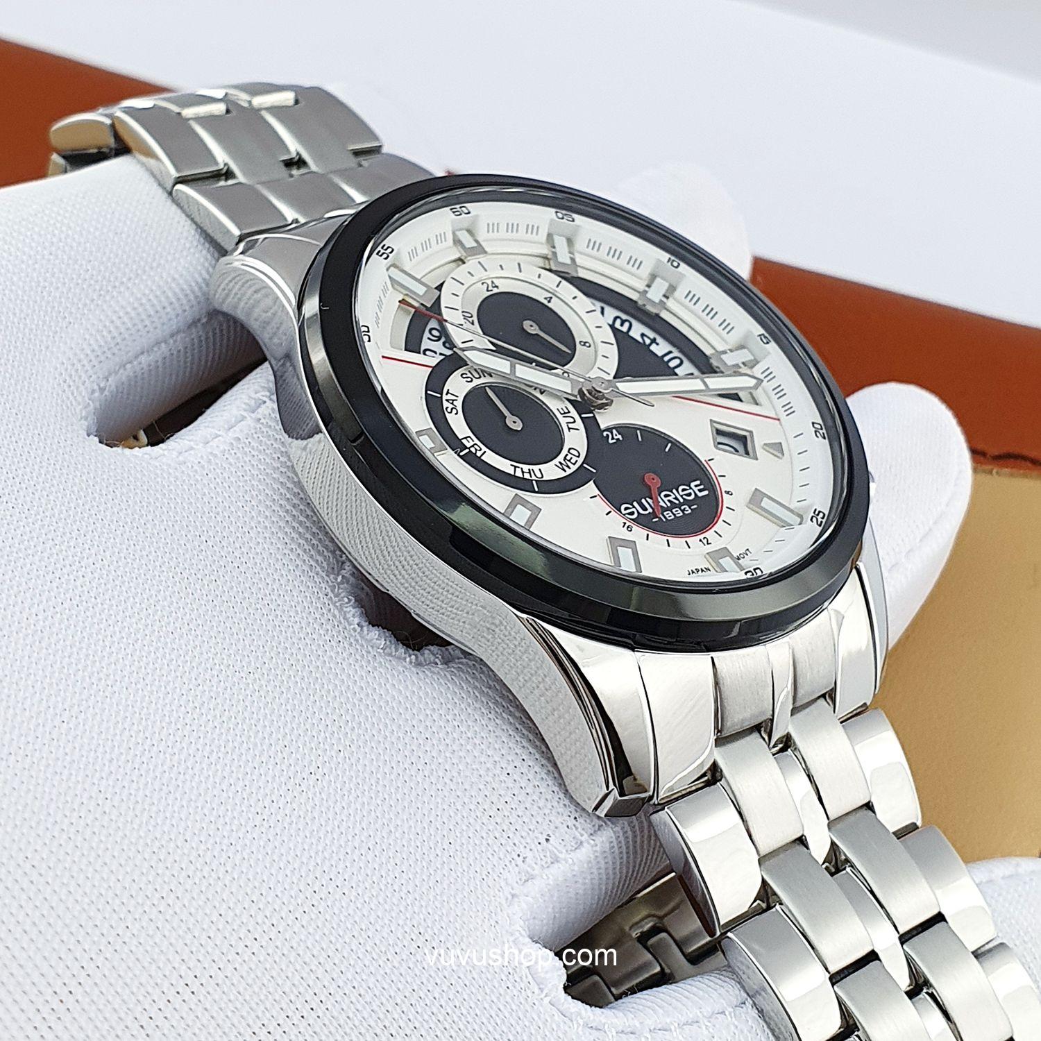 Đồng hồ nam SUNRISE 1246SA Dual time Chính hãng - Ảnh 10