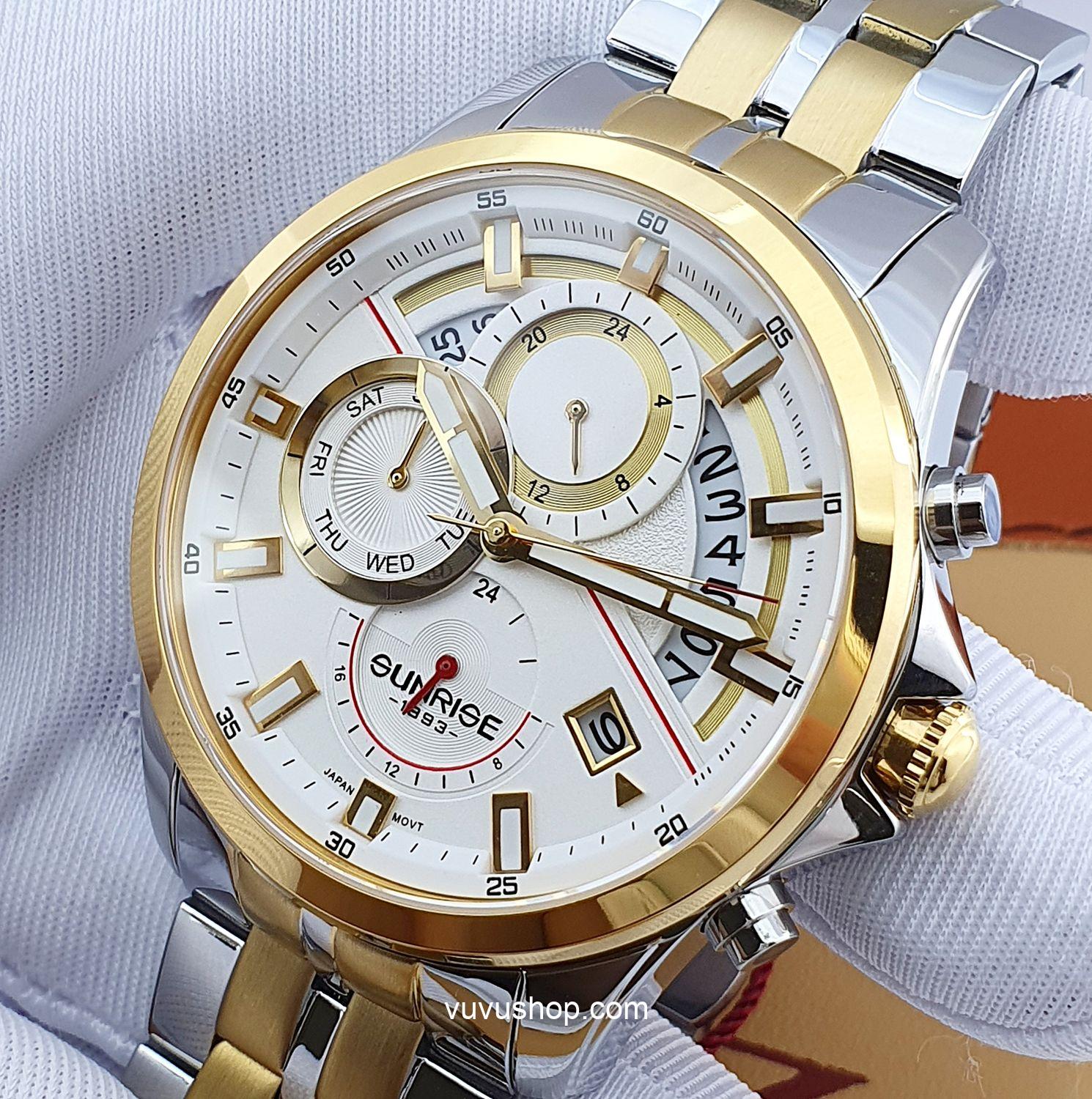 Đồng hồ nam SUNRISE 1246SA Dual time Chính hãng - Ảnh 9