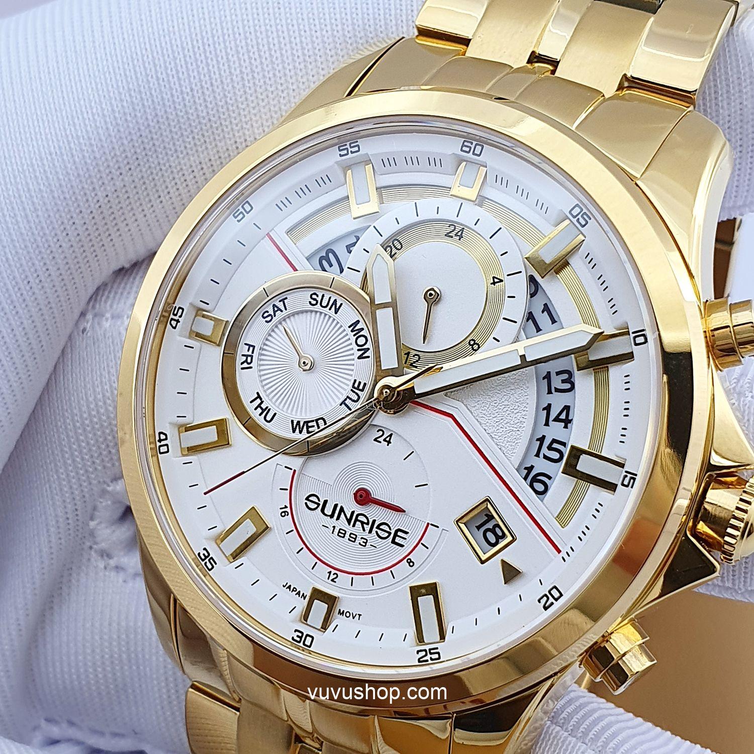 Đồng hồ nam SUNRISE 1246SA Dual time Chính hãng - Ảnh 10