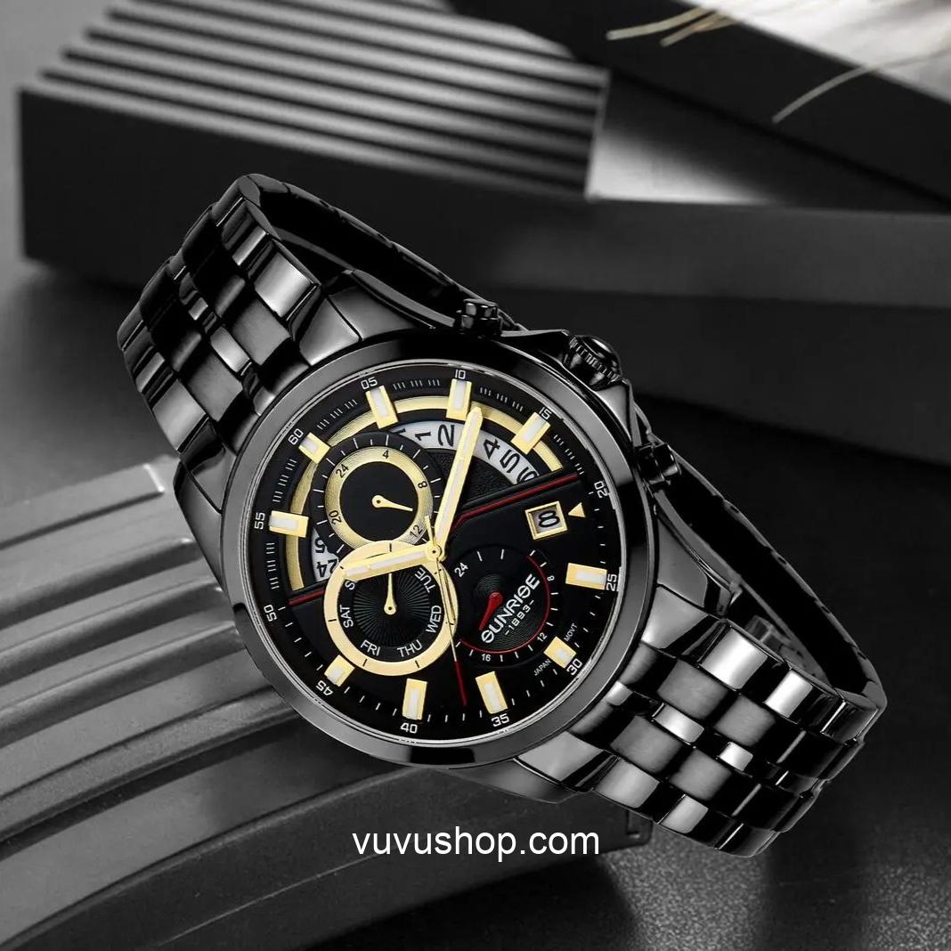 Đồng hồ nam SUNRISE 1246SA Dual time Chính hãng - Ảnh 4