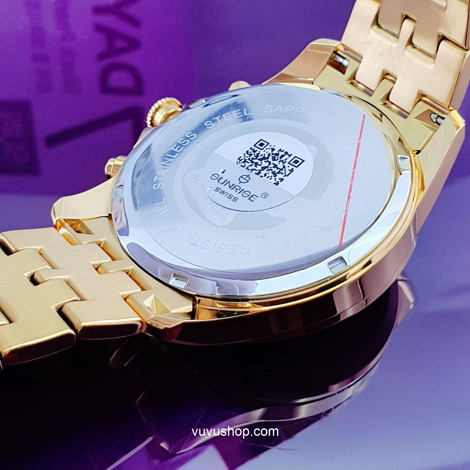 Đồng hồ nam SUNRISE 1246SA Dual time Chính hãng - Ảnh 6