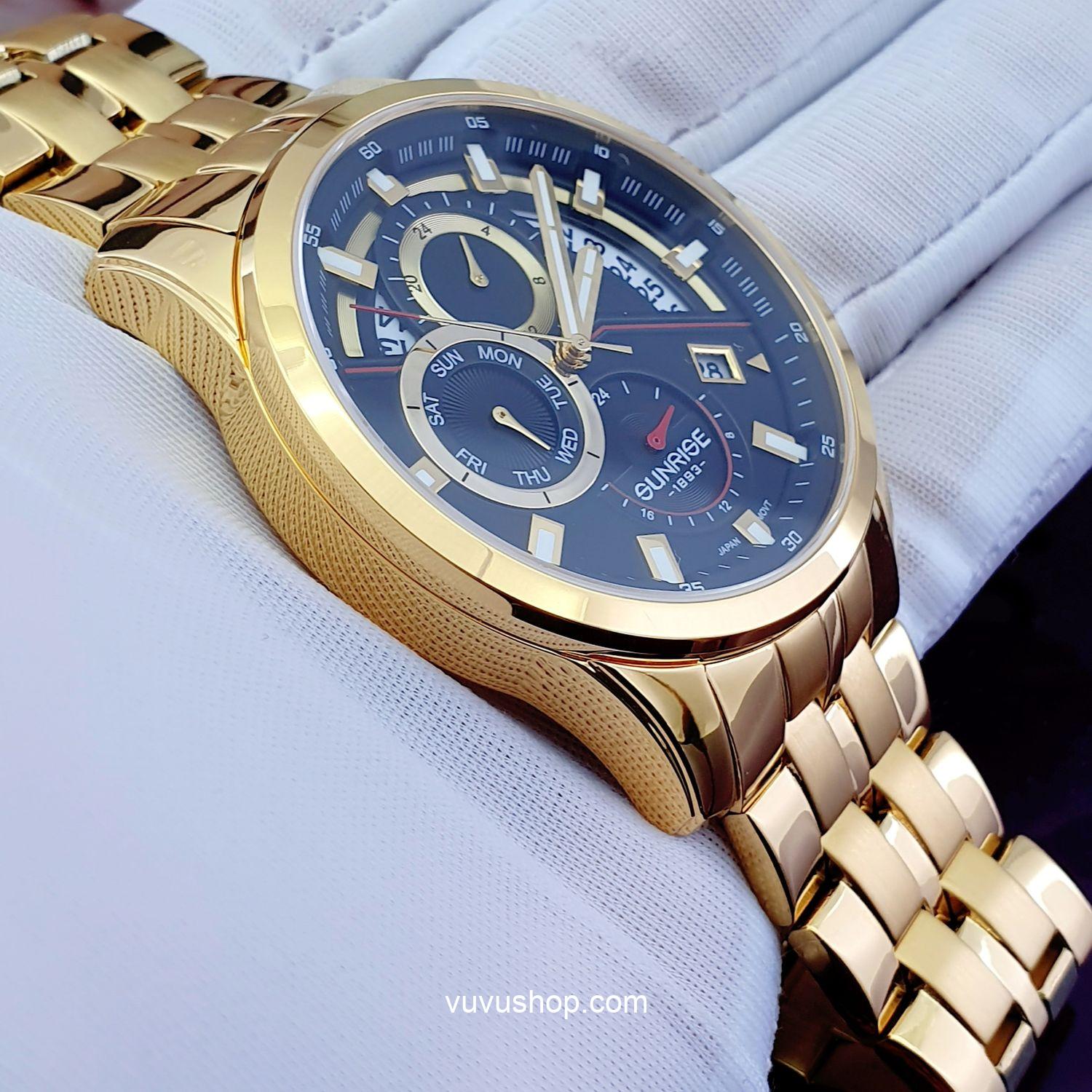 Đồng hồ nam SUNRISE 1246SA Dual time Chính hãng - Ảnh 7