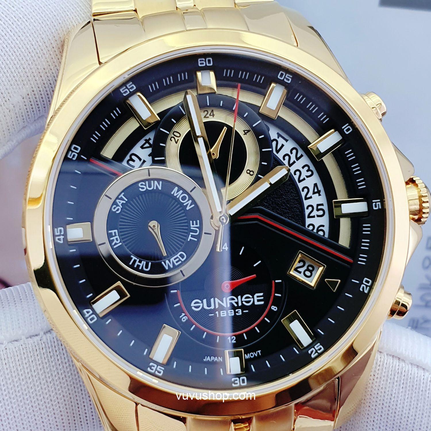 Đồng hồ nam SUNRISE 1246SA Dual time Chính hãng - Ảnh 11