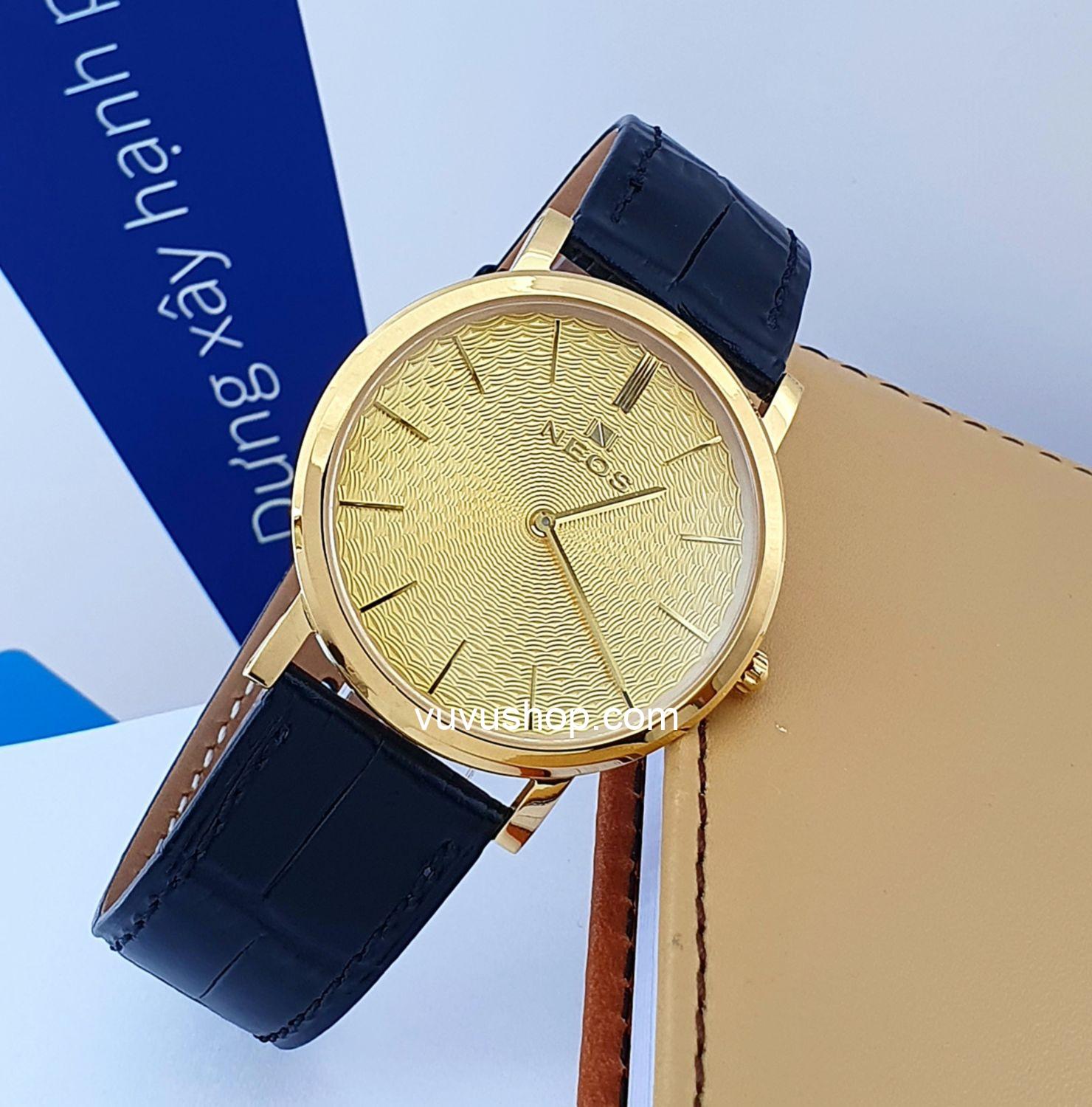 Đồng hồ nam NEOS N-40577M Dây da siêu mỏng Chính hãng - Ảnh 2