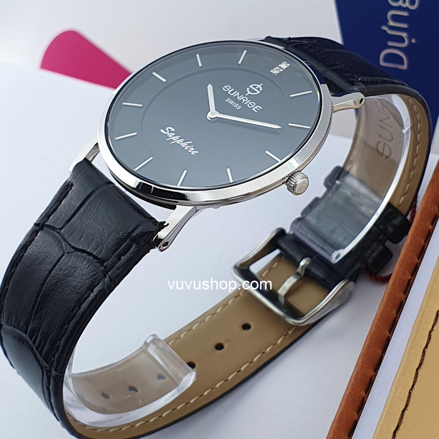 Đồng hồ nam SUNRISE DM737PWC Siêu mỏng Chính hãng - Ảnh 5