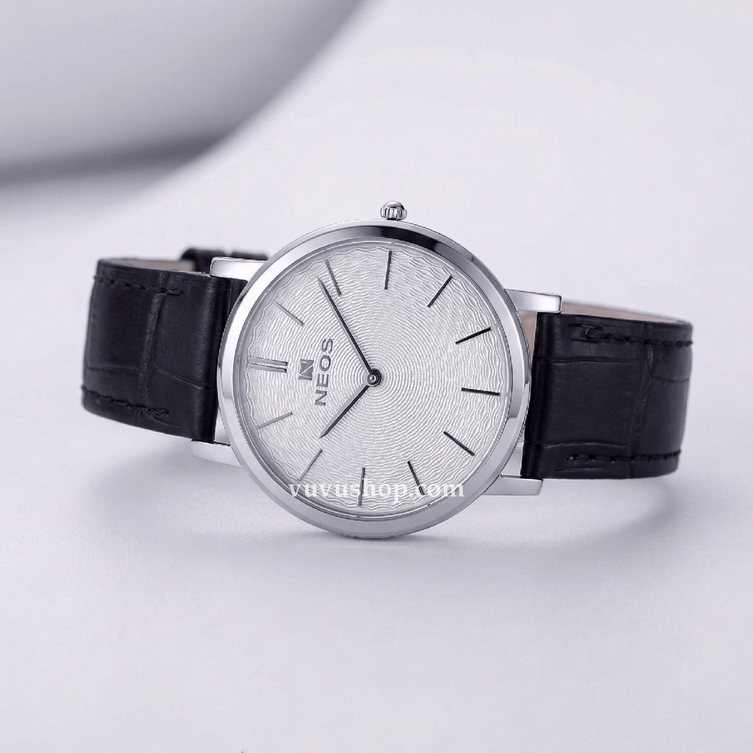 Đồng hồ nam NEOS N-40577M Dây da siêu mỏng Chính hãng - Ảnh 18