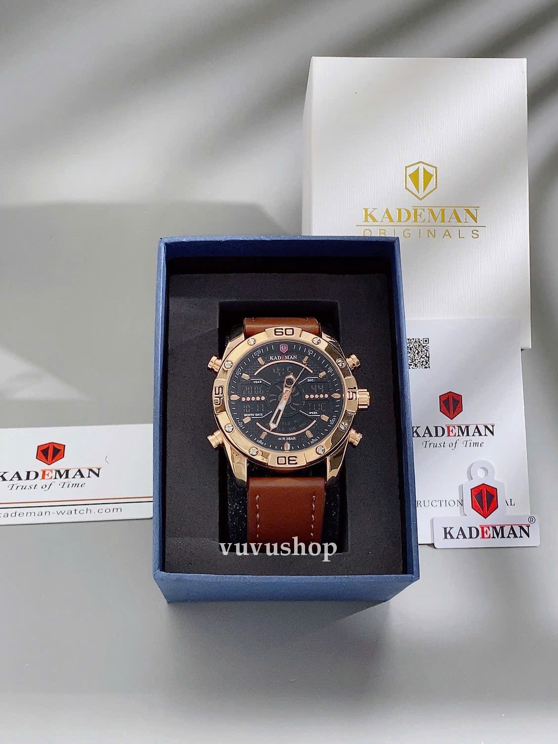 Đồng hồ nam KADEMAN K7001 Digital Đa chức năng Fullbox - Ảnh 4