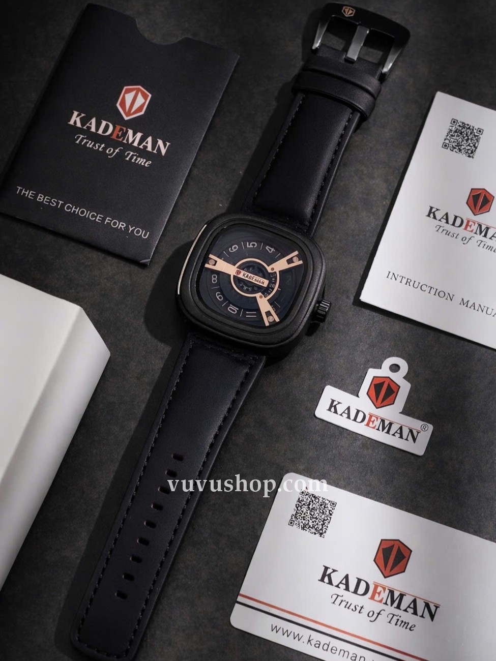 Đồng hồ nam KADEMAN 365B-2 Size lớn Chính hãng Fullbox - Ảnh 10