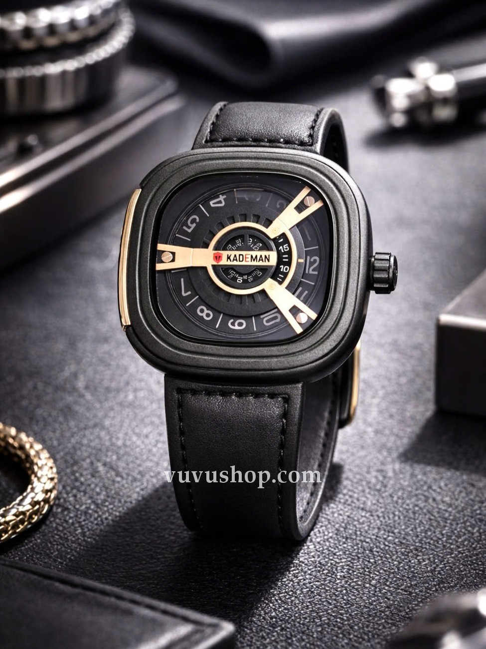 Đồng hồ nam KADEMAN 365B-2 Size lớn Chính hãng Fullbox - Ảnh 3
