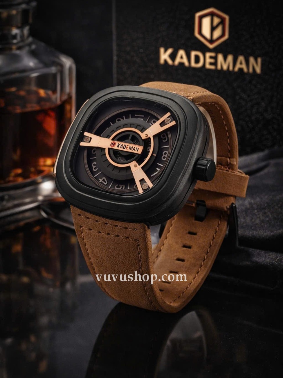Đồng hồ nam KADEMAN 365B-2 Size lớn Chính hãng Fullbox - Ảnh 2