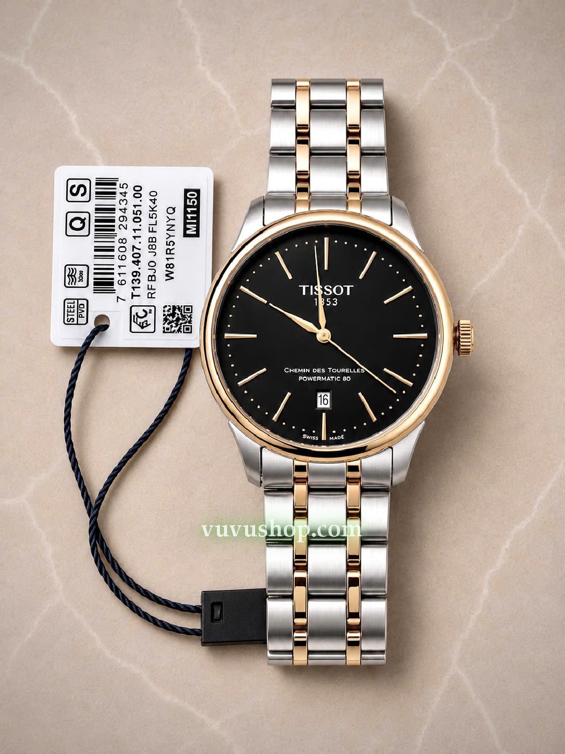 Đồng hồ nam TISSOT Chemin Des Tourelles powermatic 80