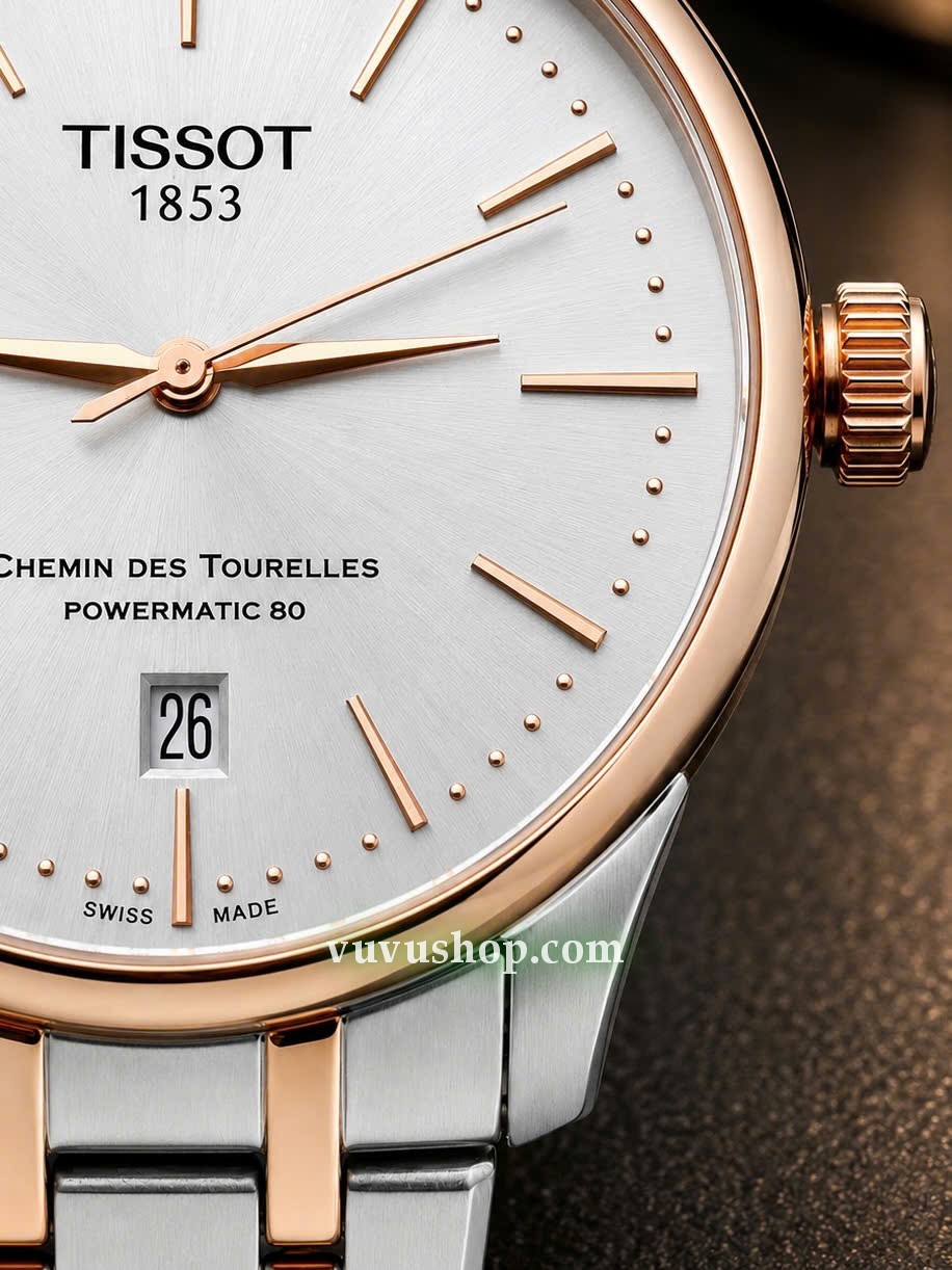Đồng hồ nam TISSOT Chemin Des Tourelles powermatic 80 - Ảnh 15